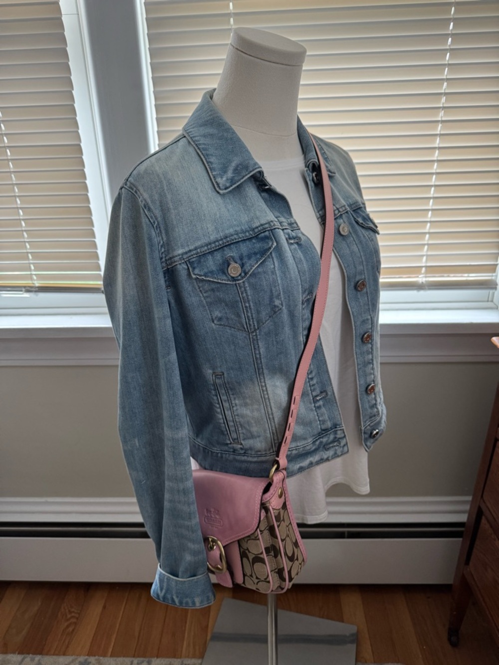 Coach Limited Edition Bleecker Signature Jenny Bag #11593 Pink/Khaki w/Scarf - Picture 15 of 15